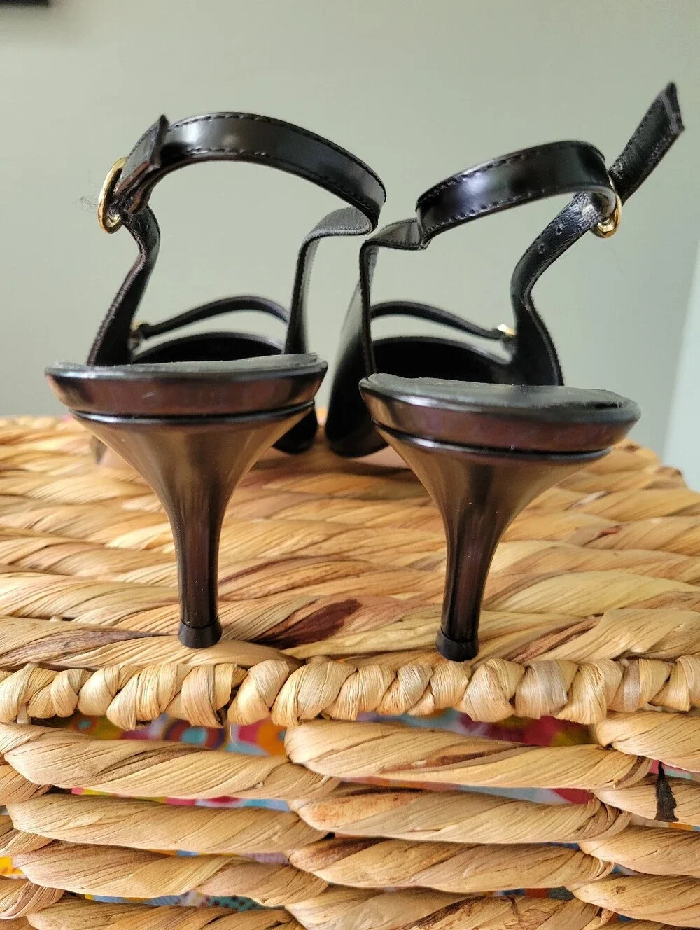 Made-in-Italy Colette buckle slingback pumps in leather CC042 Size 7